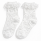 The Innocent Mischief Lace Socks in white with lace ruffle.