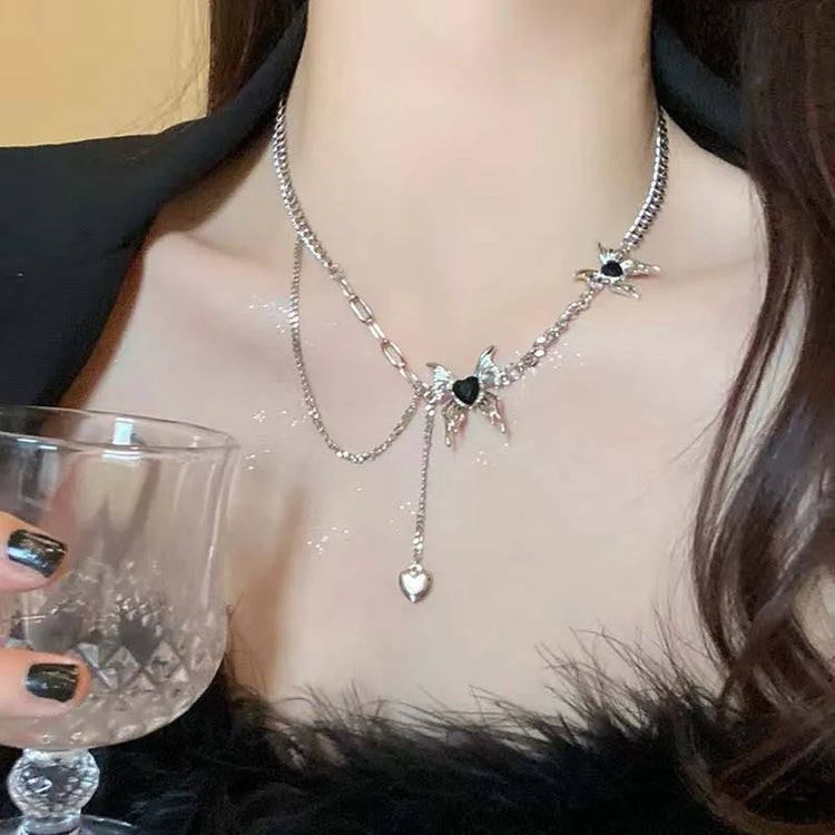 Liquid Metal Butterfly Chain Necklace – Local Stock — Product View