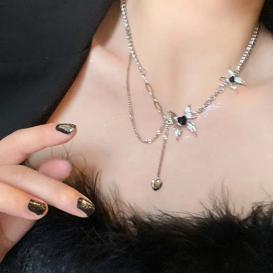 Liquid Metal Butterfly Chain Necklace – Local Stock — Product View