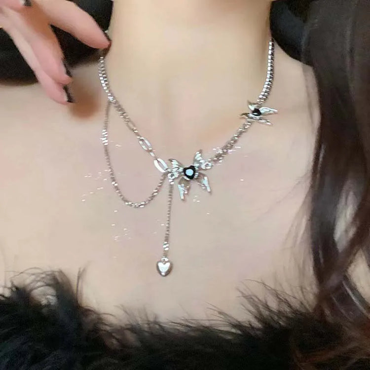 Liquid Metal Butterfly Chain Necklace – Local Stock — Product View