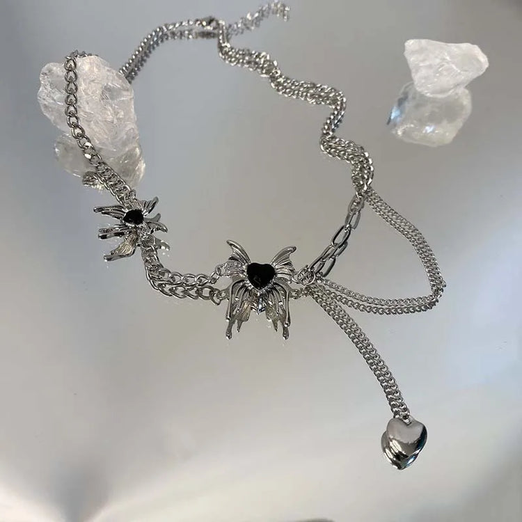 Liquid Metal Butterfly Chain Necklace – Local Stock — Product View