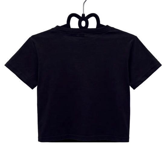 Back of the Neon Shockwave Graphic Tee on a heart-shaped hanger