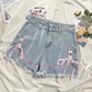 Lovable High-Waisted Party Animal Denim Shorts