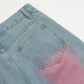 Distressed Pink Butterfly Jeans