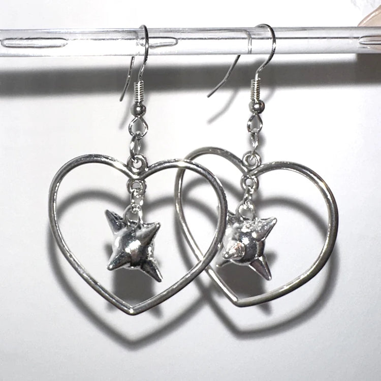 Morningstar Heart Drop Earrings