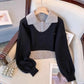 Campus Cutie Layered Knit Set – Local Stock