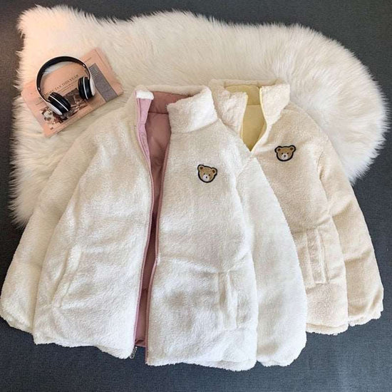 Cute Embroidered Double-Sided Coat