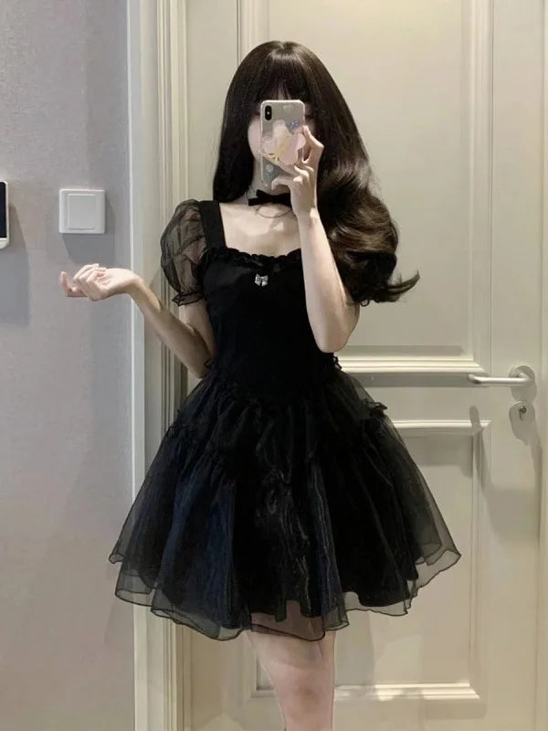 Flouncy Dark Princess Mini Dress