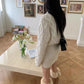 Cocoa Days Illusion Cable Knit Dress