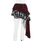 Grunge Chaos Asymmetrical Plaid Skirt