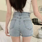 Pretty Bow Embroidered Jean Shorts