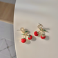 Sweet Cherry Heart Earrings