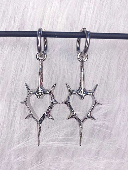 Thorny Heart Drop Earrings