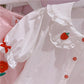 Sweet Strawberry Kawaii Embroidered Blouse
