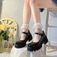 Sheer Heart Lace Ruffle Socks