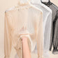 Dotted Whispers High-Neck Lace Blouse – Local Stock