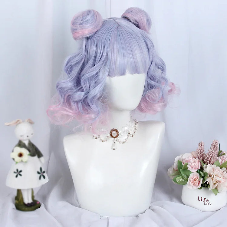 Kawaii Galaxy Space Bun Wig