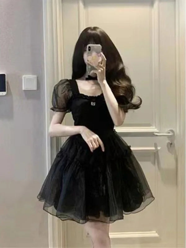 Flouncy Dark Princess Mini Dress