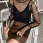 Dotted Whispers High-Neck Lace Blouse – Local Stock