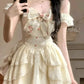 Flowering Bow Layered Mini Dress