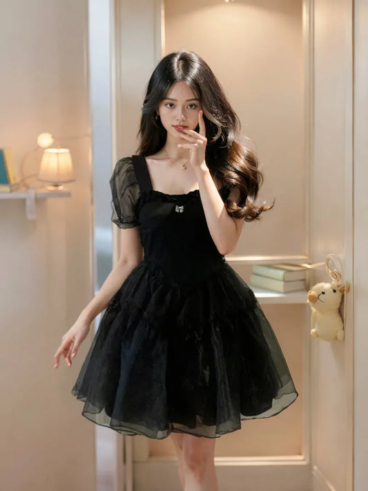 Flouncy Dark Princess Mini Dress