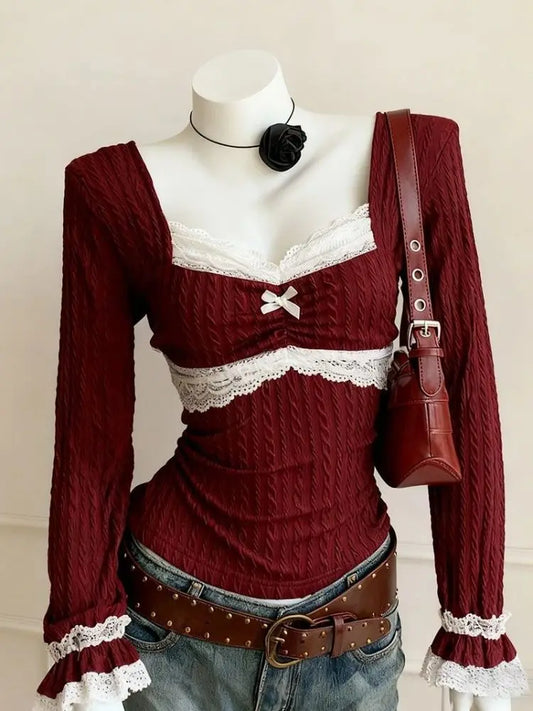 Scarlet Keepsake Lace Top