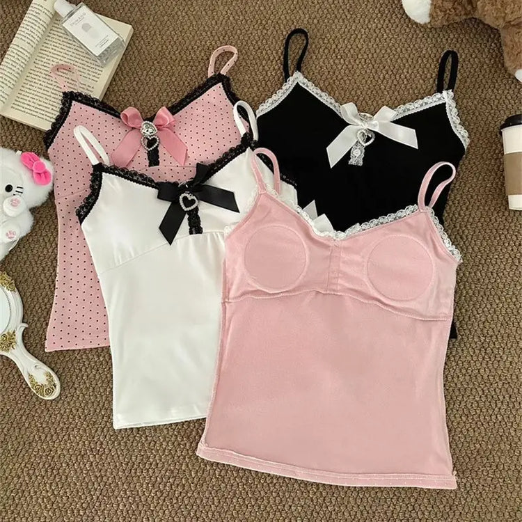 Coquette Charm Lace Trim Cami
