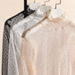 Dotted Whispers High-Neck Lace Blouse – Local Stock