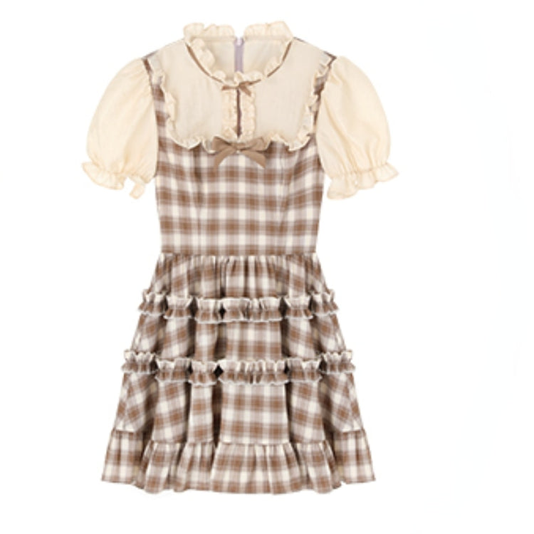 Kawaii Plaid Princess Dress