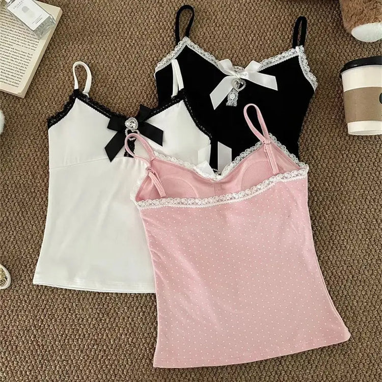 Coquette Charm Lace Trim Cami