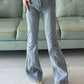 High Waist Spliced Flare Jeans