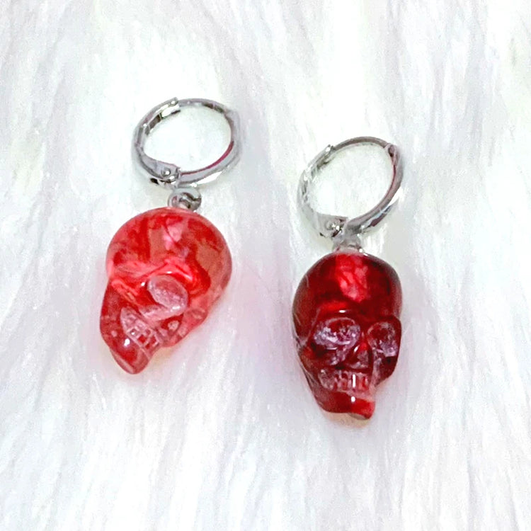 Code Red Skull Earrings