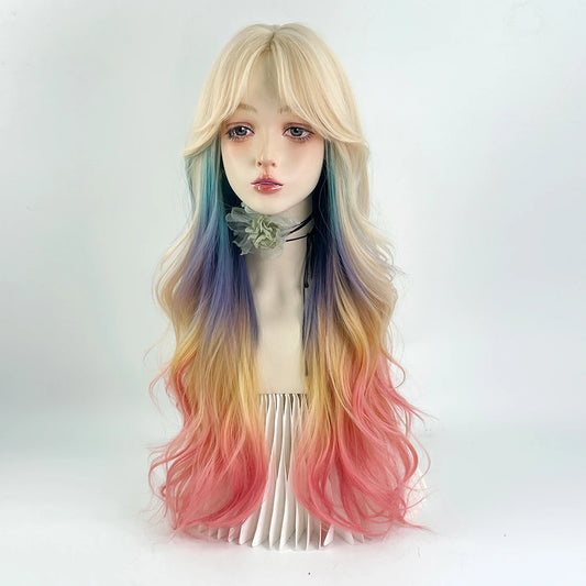 Blonde Ombre Rainbow Wig