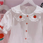 Sweet Strawberry Kawaii Embroidered Blouse