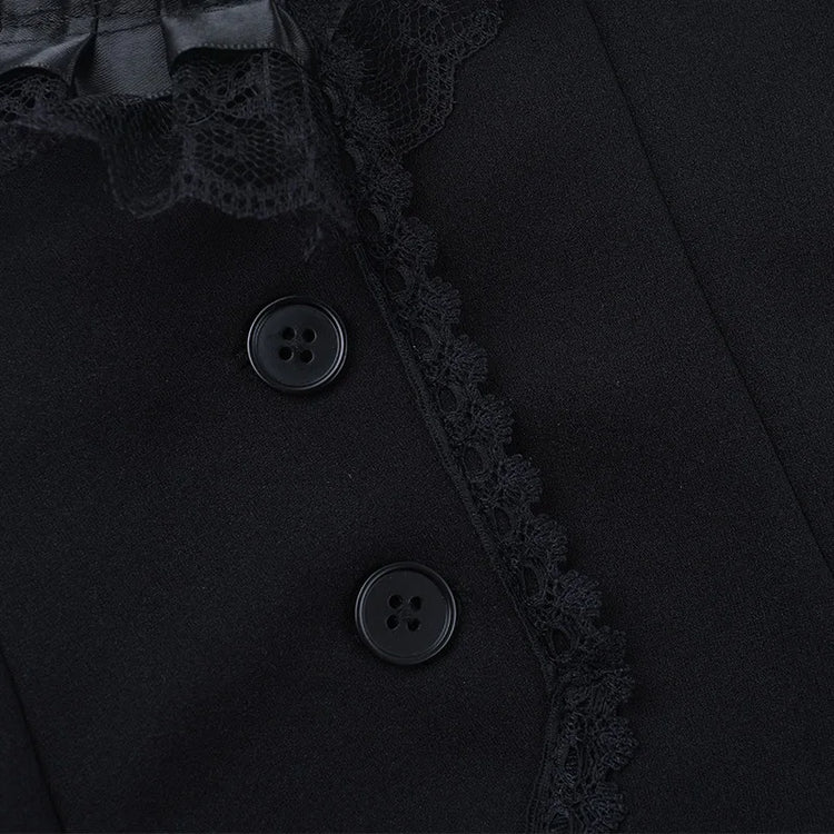 Nocturne Lace-Trim Halter Corset Top