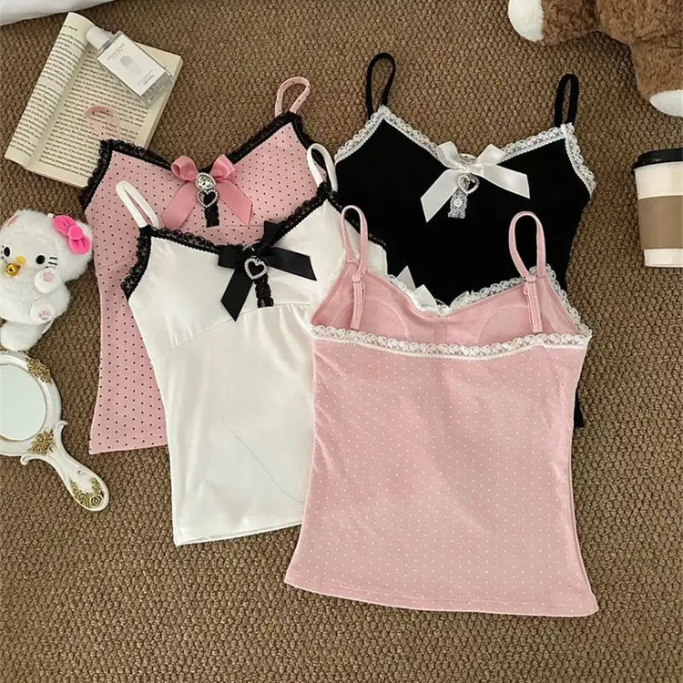 Coquette Charm Lace Trim Cami