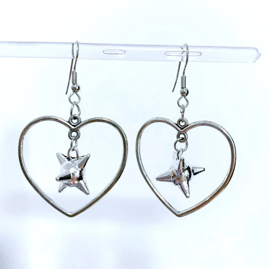 Morningstar Heart Drop Earrings