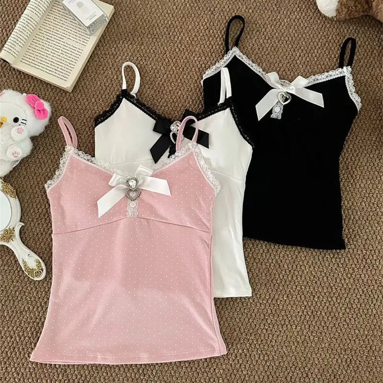 Coquette Charm Lace Trim Cami