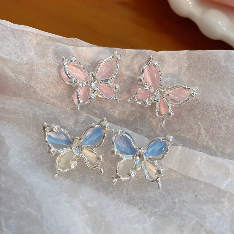 Liquid Metal Butterfly Earrings