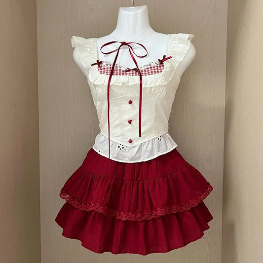 Cherry Parfait Skirt Set