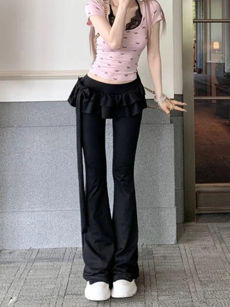 Ribbonflare Ruffle Flare Pants – Local Stock