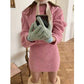 Cocoa Days Illusion Cable Knit Dress