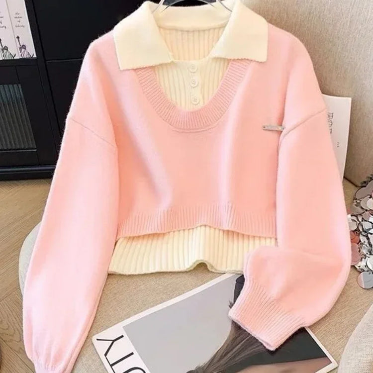 Campus Cutie Layered Knit Set – Local Stock