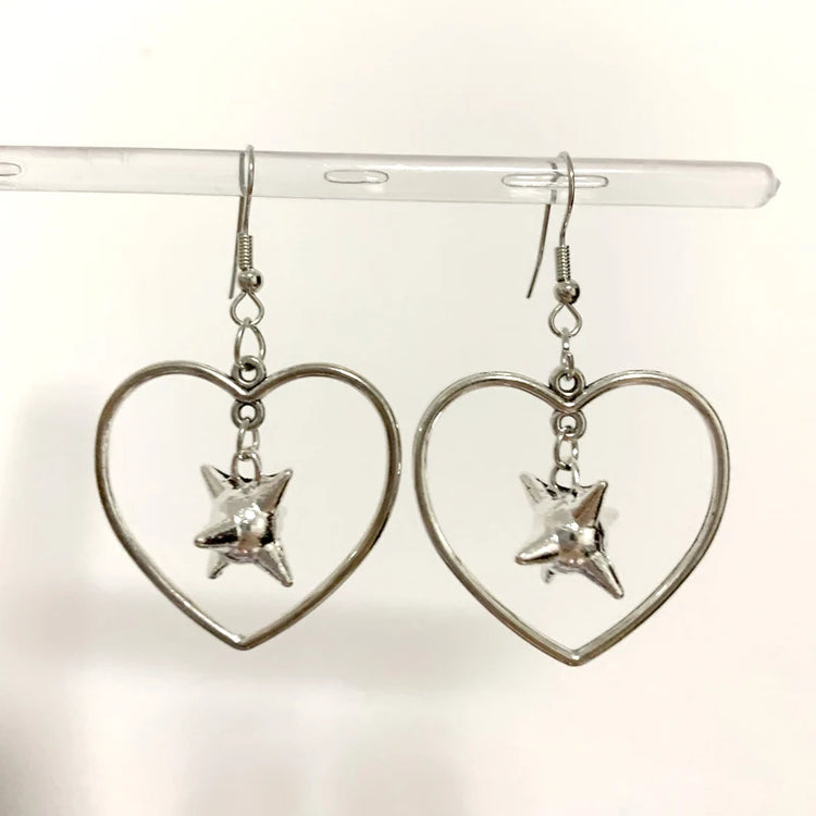 Morningstar Heart Drop Earrings