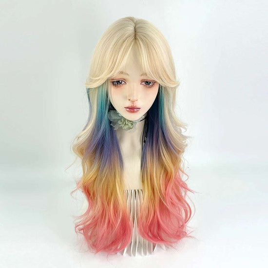 Blonde Ombre Rainbow Wig