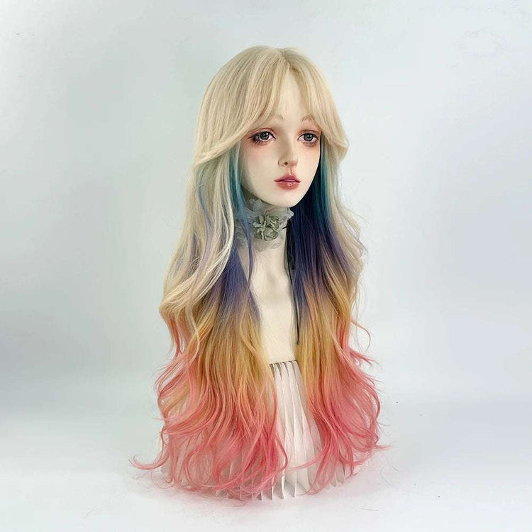 Blonde Ombre Rainbow Wig