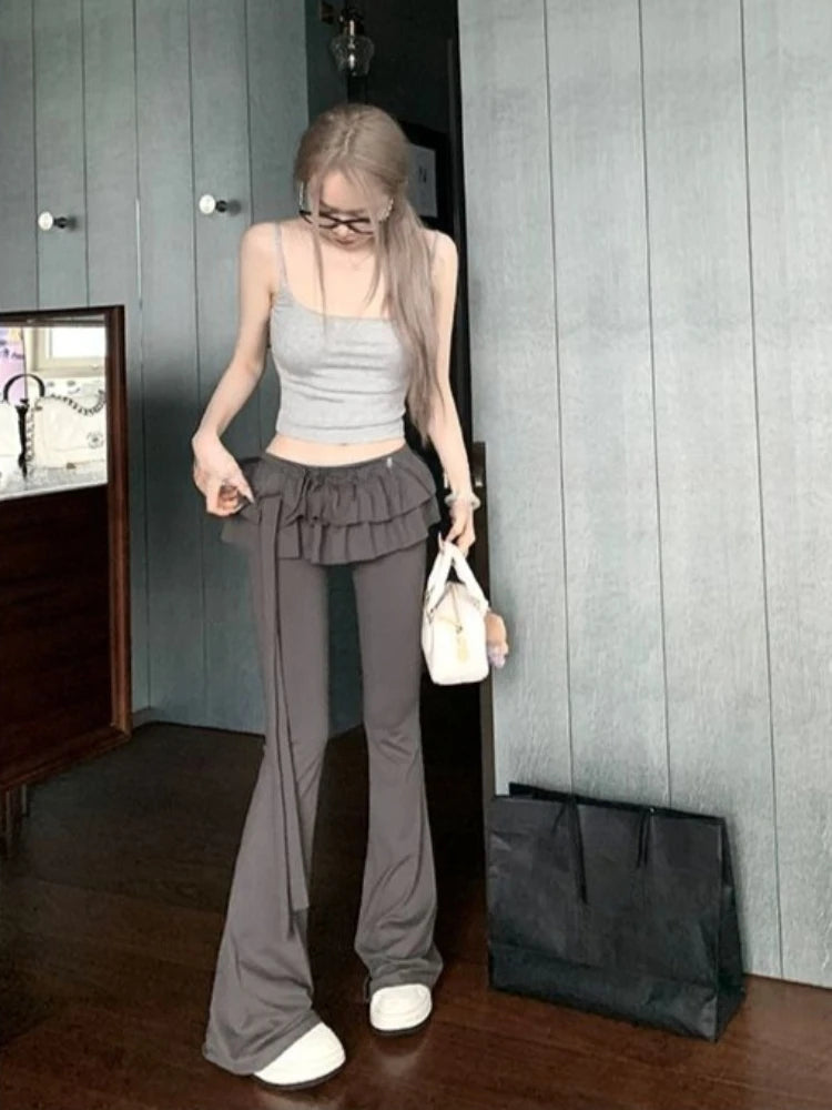 Ribbonflare Ruffle Flare Pants – Local Stock