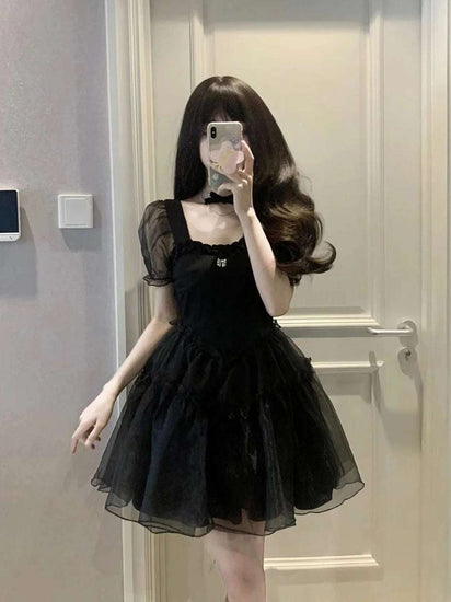 Flouncy Dark Princess Mini Dress