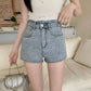 Pretty Bow Embroidered Jean Shorts