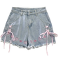 Lovable High-Waisted Party Animal Denim Shorts